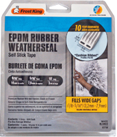 Frost King V27WA Weatherseal, 9/16 in W, 10 ft L, EPDM Rubber, White
