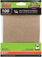 Gator 5032 Sanding Sheet, 4-1/2 in W, 5-1/2 in L, 100 Grit, Medium, Aluminum