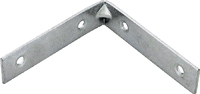 Prosource CB-B04-C4PS Corner Brace, 4 in L, 4 in W, 7/8 in H, Steel,