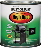 RUST-OLEUM SPECIALTY 7778730 Farm Equipment Enamel, Satin, Black, 1 pt Can