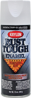 Krylon K09219007 Rust-Preventative Enamel Paint, Flat, White, 12 oz, Can