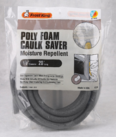 Frost King C23H Caulk Saver, 5/8 in Dia, 20 ft L, Polyfoam, Gray