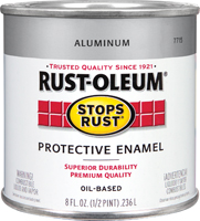 RUST-OLEUM STOPS RUST 7715730 Protective Enamel, Metallic, 0.5 pt Can