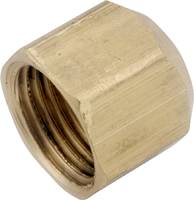 Anderson Metals 754040-08 Tube Cap, 1/2 in, Flare, Brass