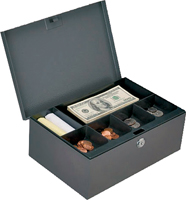 ProSource TS814-3L Cash Box, 11-1/2 L x 7-5/8 W x 4-3/8 H in Exterior, Keyed