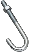 National Hardware 2195BC Series 232975 J-Bolt, 1/2 in Thread, 3 in L Thread,