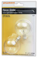 Sylvania 13666 Decorative Incandescent Lamp, 40 W, G16.5 Lamp, Candelabra