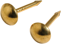 HILLMAN 122690 Furniture Nail, 7/16 in L, Brass, Round Head