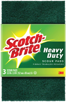 Scotch-Brite 223-7 Scour Pad, 6 in L, 3.8 in W, Green