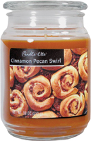 CANDLE-LITE 3297549 Jar Candle, Cinnamon Pecan Swirl Fragrance, Caramel