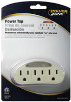 PowerZone ORADL101 Outlet Tap, 125 V, 3 -Outlet, White