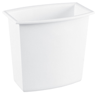 Sterilite 10220012 Waste Basket, 2 gal Capacity, Plastic, White, 10-1/2 in H