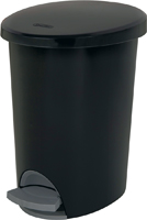 Sterilite Ultra 10819002 Waste Basket, 2.6 gal Capacity, Plastic, Black,