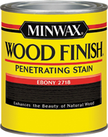 Minwax Wood Finish 227184444 Wood Stain, Ebony, Liquid, 0.5 pt, Can