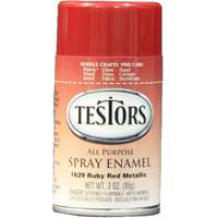 TESTORS 1629T Enamel Spray Paint, Metallic, Flake Red, 3 oz