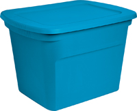 Sterilite 17311C08 Storage Tote; Polypropylene; Blue Morpho; 23-1/2 in L;