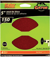 Gator 3000 Stick-On Sanding Disc, 150-Grit, Fine Grade, Aluminum Oxide, 5 in