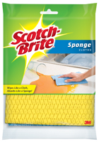 Scotch-Brite 9055 Sponge Cloth, 7.8 in L, 6.8 in W, Cellulose, Blue