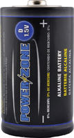 PowerZone LR20-4P-DB Battery, 1.5 V Battery, D Battery, Alkaline, Manganese