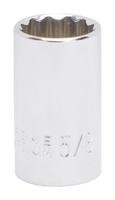 Vulcan MT6515878 Drive Socket, 5/8 in Socket, 1/2 in Drive, 12-Point, Chrome