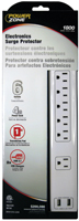 PowerZone OR525106 Surge Protector Power Strip, 125 V, 15 A, White