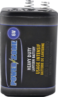 PowerZone 4R25 Heavy-Duty Lantern Battery, 6 V Battery, Zinc, Manganese