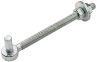 National Hardware N130-617 Full Threaded Bolt Hook, 8 in L, Steel,