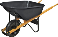 Landscapers Select 34627 Contractor Wheelbarrow, 6 cu-ft Volume, Steel,