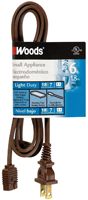 CCI 0295 Extension Cord, 6 ft L, 6 A, 125 V, Brown