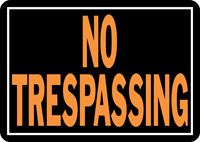 HY-KO Hy-Glo Series 804 Identification Sign, Rectangular, NO TRESPASSING,