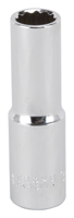 Vulcan MT6528974 Drive Socket, 13 mm Socket, 1/2 in Drive, 12-Point, Chrome