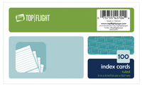 TOP FLIGHT 4630712 Index Cards; 3 in L; 5 in W; White