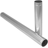 Imperial GV0346 Duct Pipe, 3 in Dia, 24 in L, 30 Gauge, Galvanized Steel,