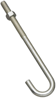 National Hardware 2195BC Series 232967 J-Bolt, 3/8 in Thread, 3 in L Thread,