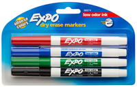 EXPO 86674K Dry-Erase Marker; Fine Lead/Tip; Assorted Lead/Tip