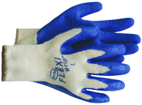 BOSS 8426S Ergonomic Protective Gloves, S, Knit Wrist Cuff, Latex Coating,