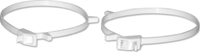 Dundas Jafine 2C234ZW Tube Clamp, For Use with Flexible Ducts, 3 - 4 in,