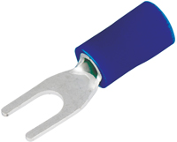 GB 20-113 Spade Terminal, 600 V, 16 to 14 AWG, Vinyl Insulation, Blue