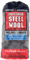 Homax 1021114 Steel Wool, #0, #000, #3 Grit, Extra Fine, Fine, Medium