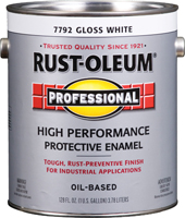 RUST-OLEUM PROFESSIONAL 7792402 Protective Enamel, Gloss, White, 1 gal Can