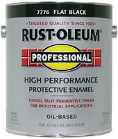 RUST-OLEUM PROFESSIONAL 7776402 Protective Enamel, Flat, Black, 1 gal Can