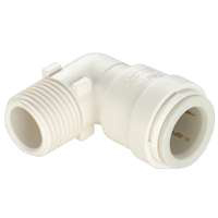 WATTS 3519-1008/P-630 Pipe Elbow, 1/2 in, 90 deg Angle, Plastic, Off-White,