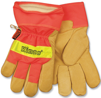 Heatkeep 1938-L Work Gloves, Men's, L, Wing Thumb, Orange/Palamino