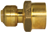 SharkBite U066LFA Pipe Connector, 1/4 x 1/2 in, FNPT, Brass, 200 psi