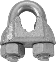 Campbell T7670449 Wire Rope Clip, Malleable Iron, Electro-Galvanized