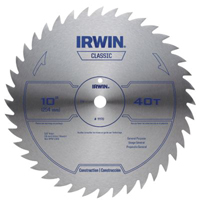 IRWIN 11170 Circular Saw Blade; 10 in Dia; 5/8 in Arbor; 40-Teeth; Bi-Metal