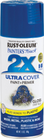 RUST-OLEUM PAINTER'S Touch 249114 Gloss Spray Paint, Gloss, Deep Blue, 12