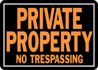 HY-KO Hy-Glo Series 848 Identification Sign, Rectangular, PRIVATE PROPERTY