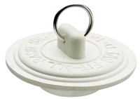 Plumb Pak Duo Fit Series PP820-6 Drain Stopper, Rubber, White, For: 1-5/8 to