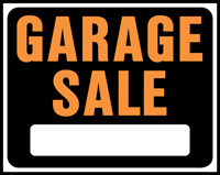 HY-KO Hy-Glo Series SP-110 Jumbo Identification Sign, Garage Sale,